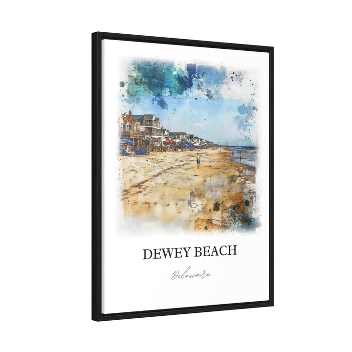 Dewey Beach Art, Sussex County County Print, Delaware Watercolor Art, Dewey Beach DE Gift, Travel Print, Travel Poster, Housewarming Gift