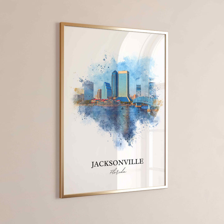 Jacksonville, Florida – Watercolor Art Print
