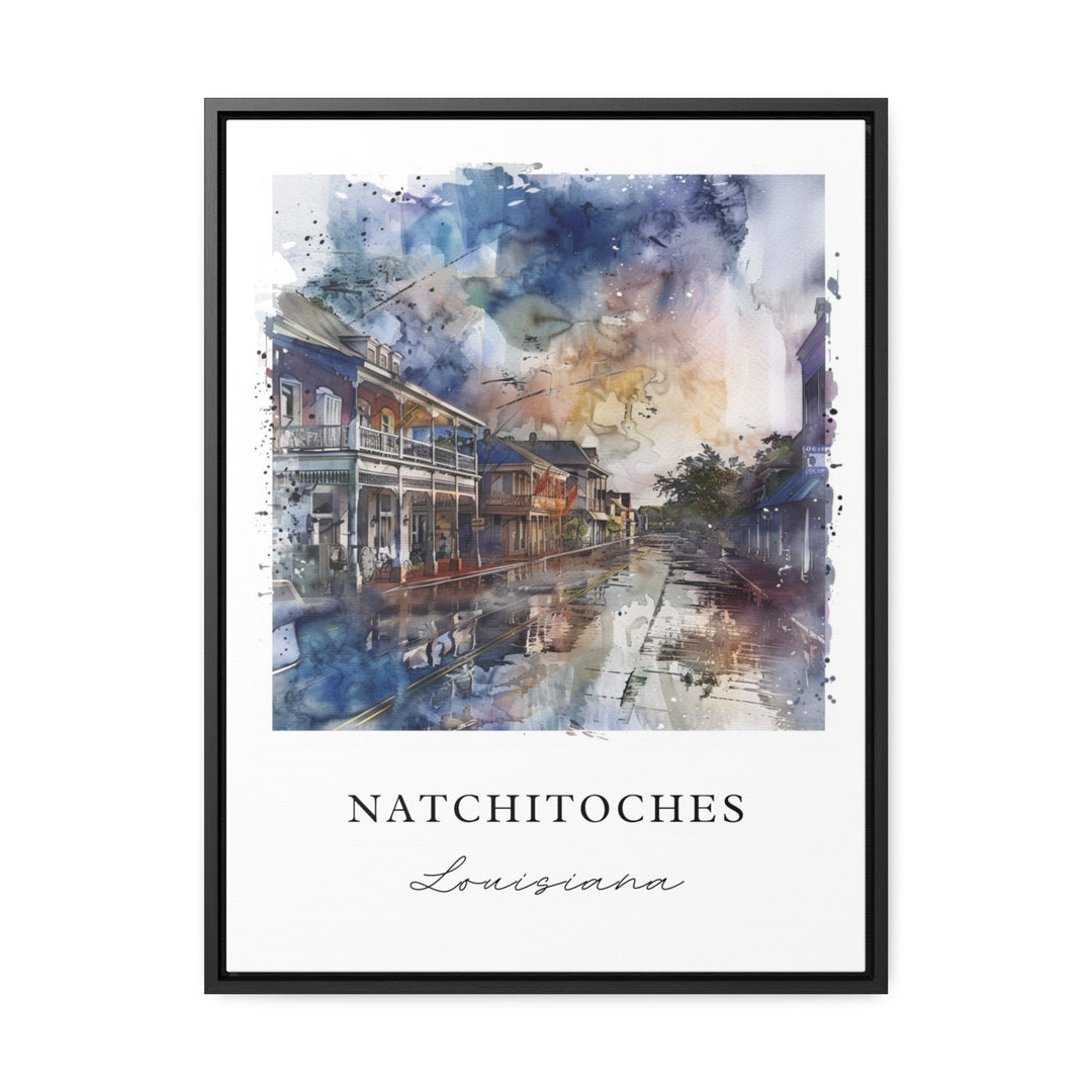Natchitoches LA Wall Art, Natchitoches Print, Louisiana Watercolor, Natchitoches Gift,