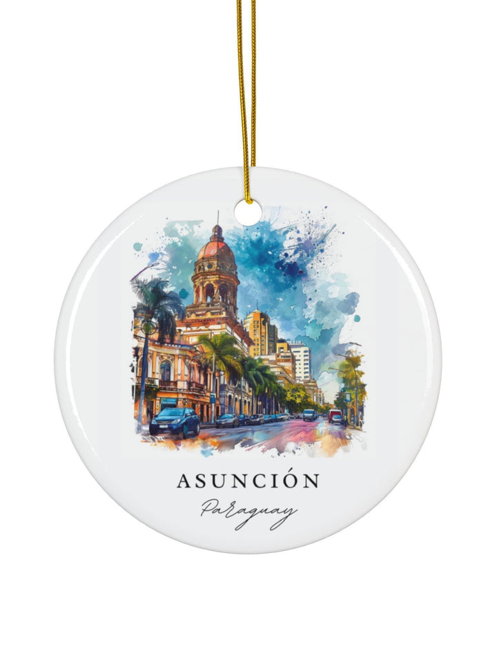 Asunción Paraguay Ornament: Unique Asunción Souvenir, Asunción Xmas Decor, and Authentic Asunción Paraguay Christmas Gift