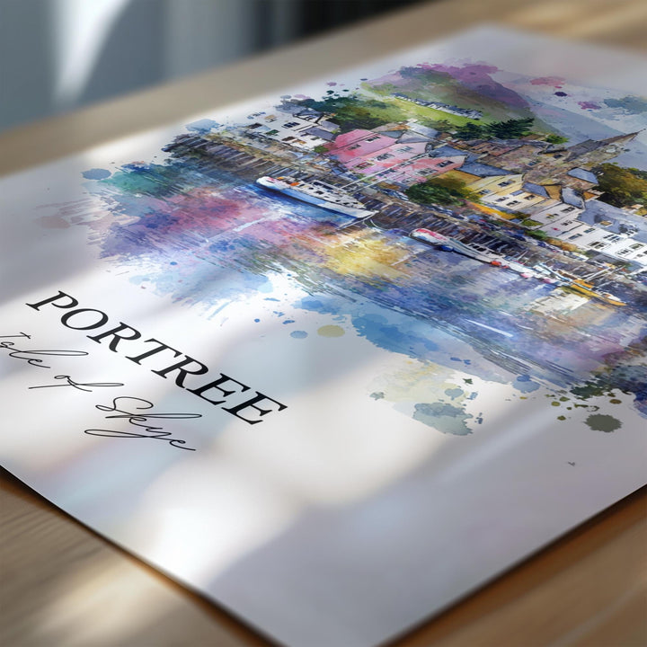 Portree, Isle of Skye, Scotland – Watercolor Art Print