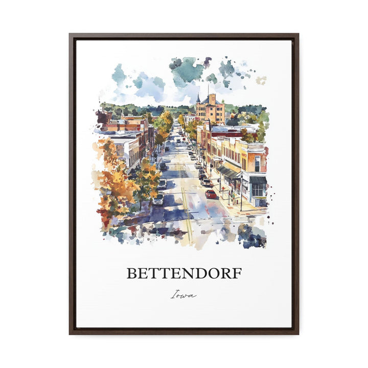 Bettendorf, Iowa, Watercolor Art Print