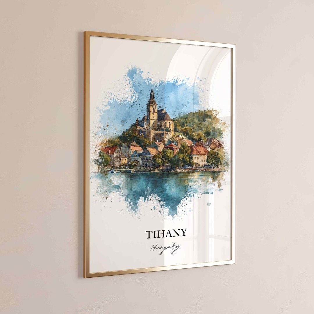 Tihany, Hungary – Watercolor Art Print