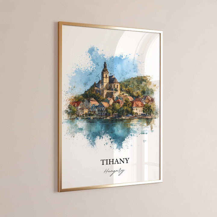 Tihany, Hungary – Watercolor Art Print