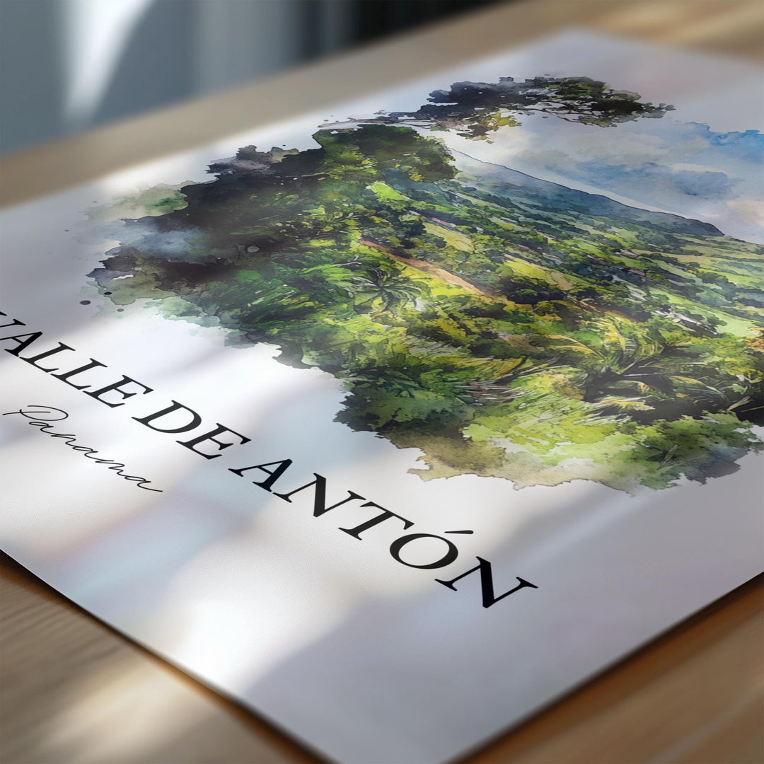 El Valle de Antón Wall Art, Panama Print, Panama Watercolor Art, El Valle de Antón Gift, Travel Print, Travel Poster, Housewarming Gift