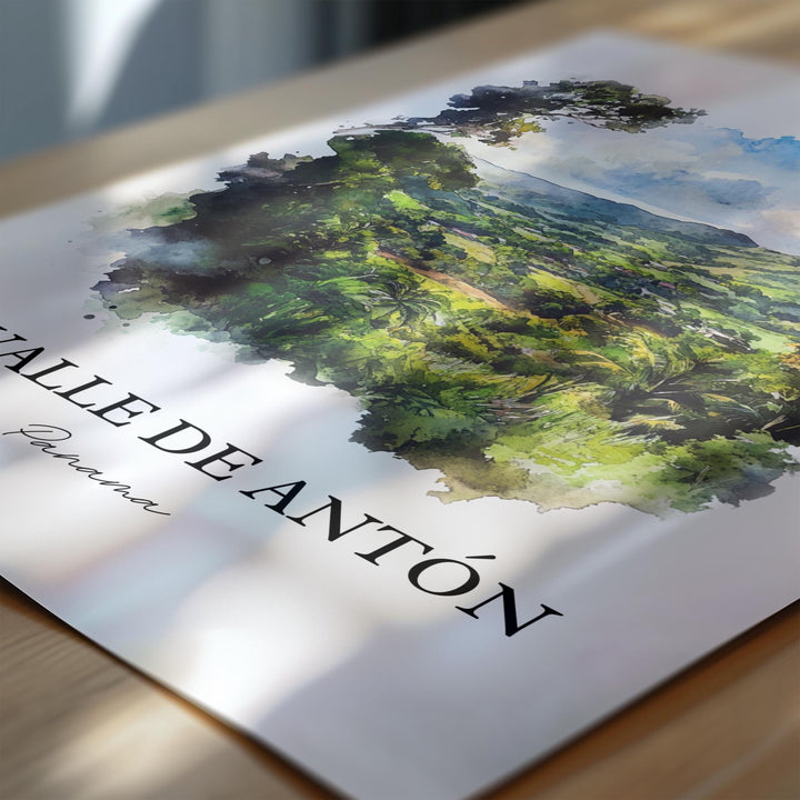 El Valle de Antón Wall Art, Panama Print, Panama Watercolor Art, El Valle de Antón Gift, Travel Print, Travel Poster, Housewarming Gift