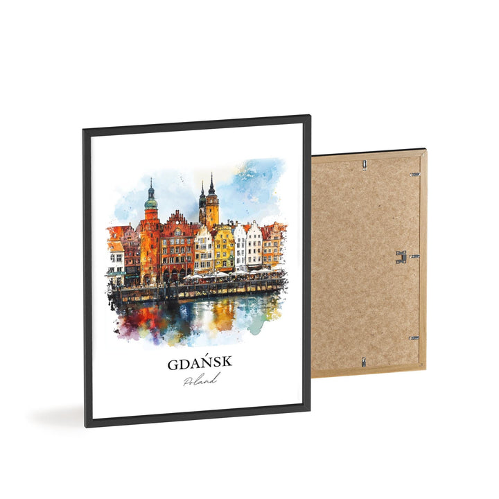 Gdansk Wall Art, Gdansk Print, Poland Watercolor Art, Gdansk Gift, Travel Print, Travel Poster, Housewarming Gift