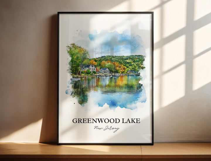 Greenwood Lake Wall Art, Orange County NY Print, Greenwood Lake Artwork, Greenwood Lake Gift, Travel Print, Travel Poster, Housewarming Gift
