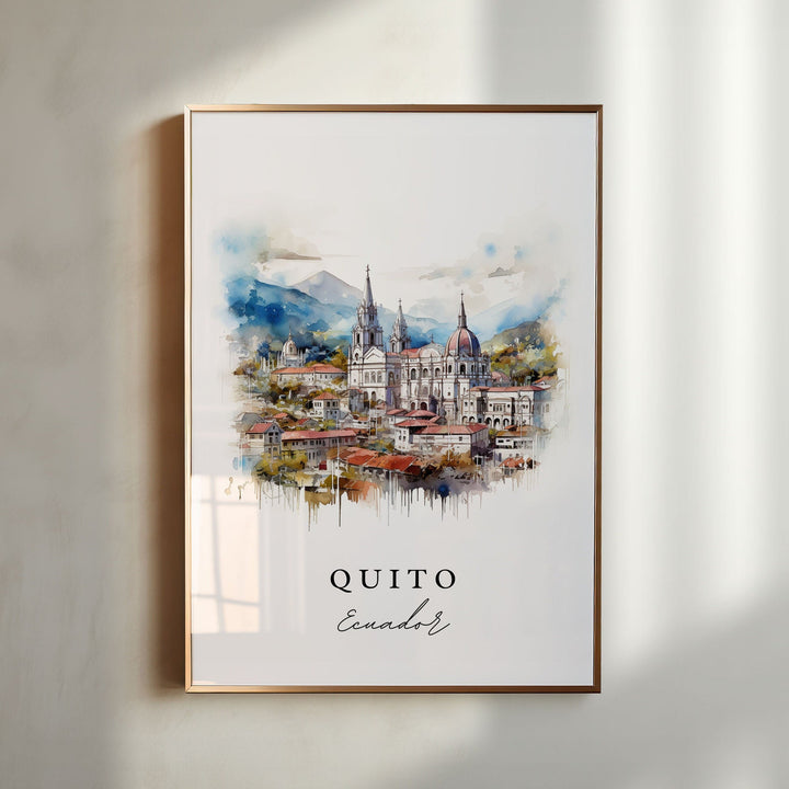 Quito Ecuador wall art - Ecuador, Quito poster, Quito Wedding gift, Birthday present, Custom Text, Personalized Gift