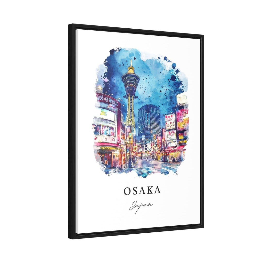 Osaka Wall Art, Osaka Japan Print, Osaka Watercolor Art, Osaka Gift, Honshu