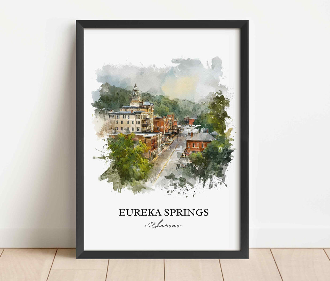 Eureka Springs, Arkansas – Watercolor Art Print