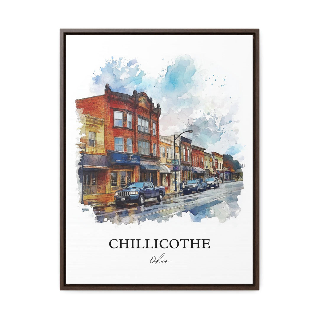 Chillicothe OH Wall Art, Ross County Print, Ohio Watercolor Art, Chillicothe Gift, Travel Print, Travel Poster, Housewarming Gift