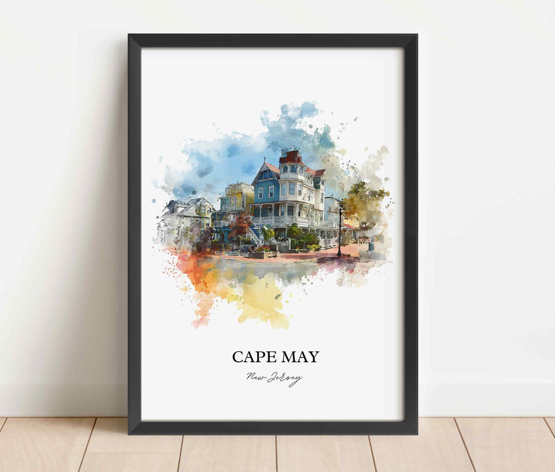 Cape May, New Jersey – Watercolor Art Print