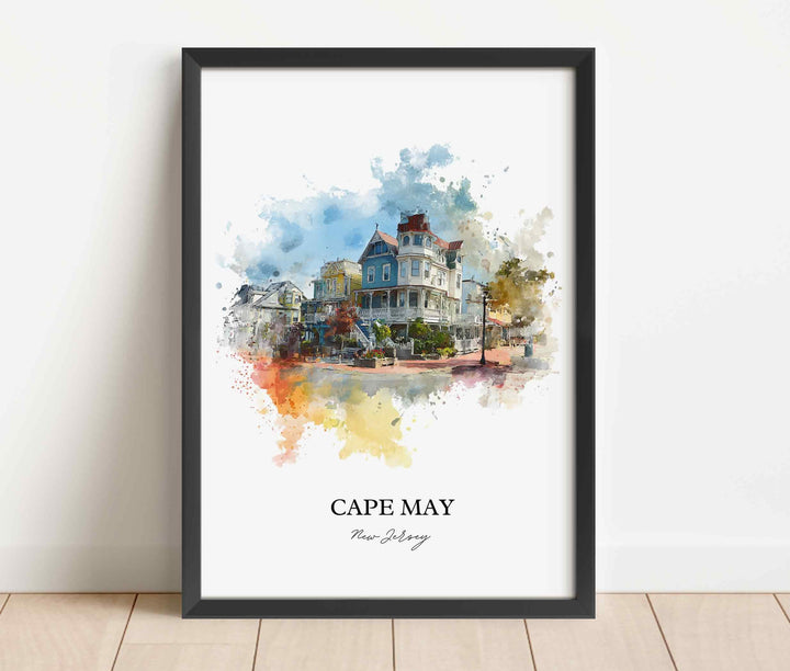 Cape May, New Jersey – Watercolor Art Print