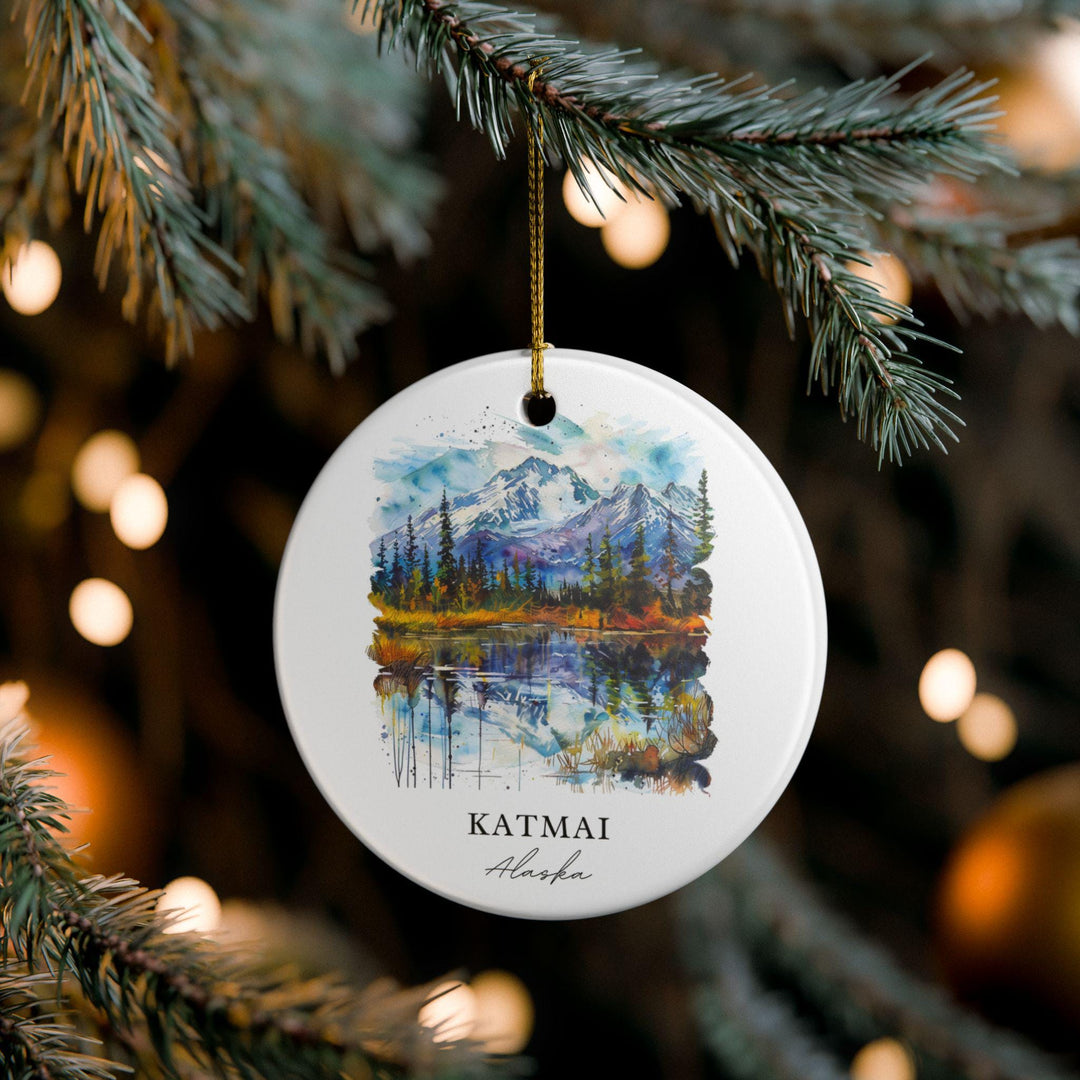 Katmai Alaska Ornament: Unique Katmai Souvenir, Katmai Xmas Decor, and Authentic Katmai Alaska Gift