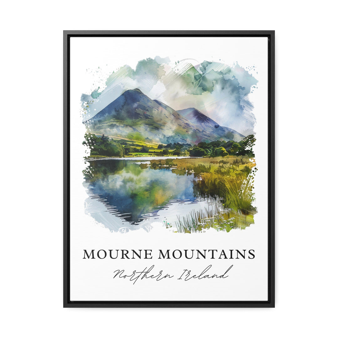 Mourne Mountains Wall Art, Mourne Mountains Print, Northern Ireland Watercolor, Mournes Gift,