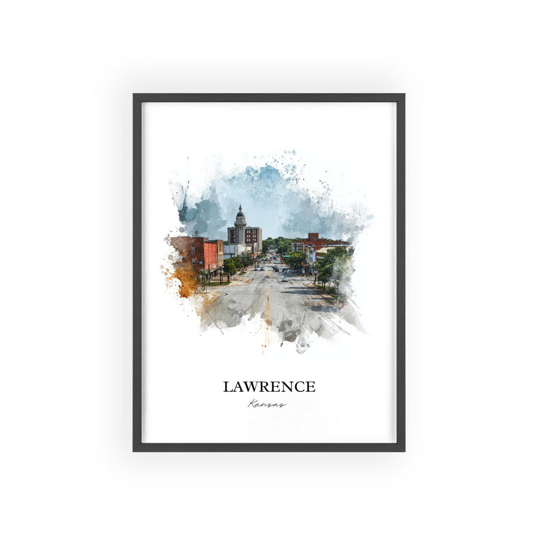 Lawrence, Kansas – Watercolor Art Print