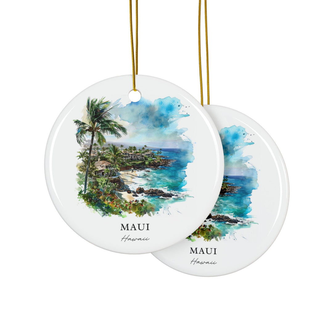 Maui Hawaii Ornament: Unique Maui Souvenir, Maui Xmas Decor, and Authentic Maui Gift