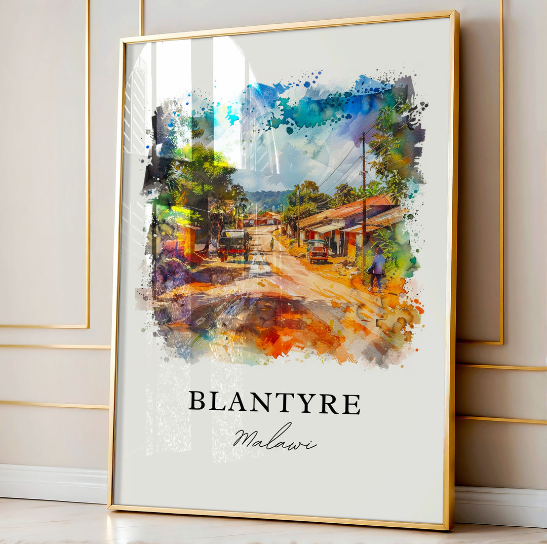 Blantyre Wall Art - Malawi Print