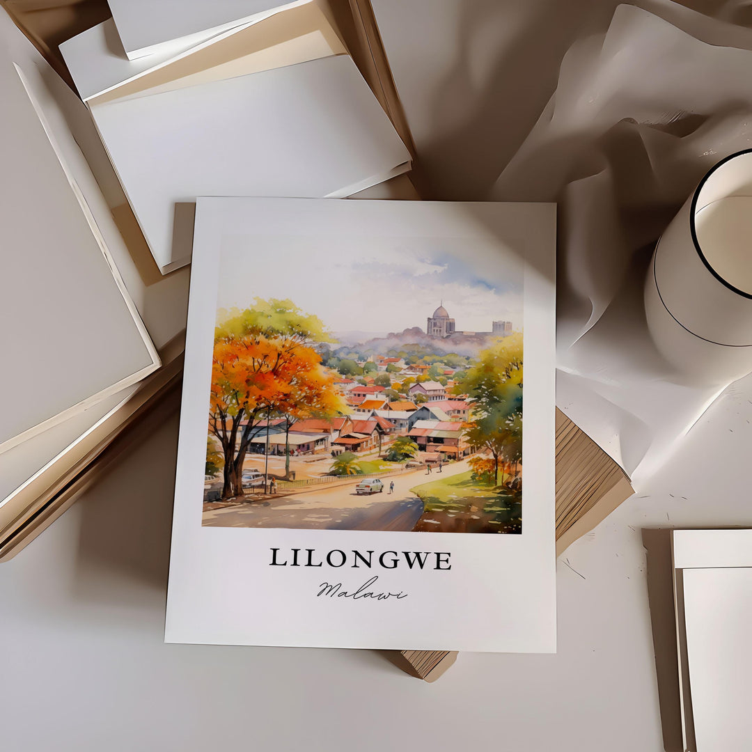 Lilongwe Malawi wall art - Malawi, Lilongwe poster, Lilongwe Wedding gift, Birthday present, Custom Text, Personalized Gift