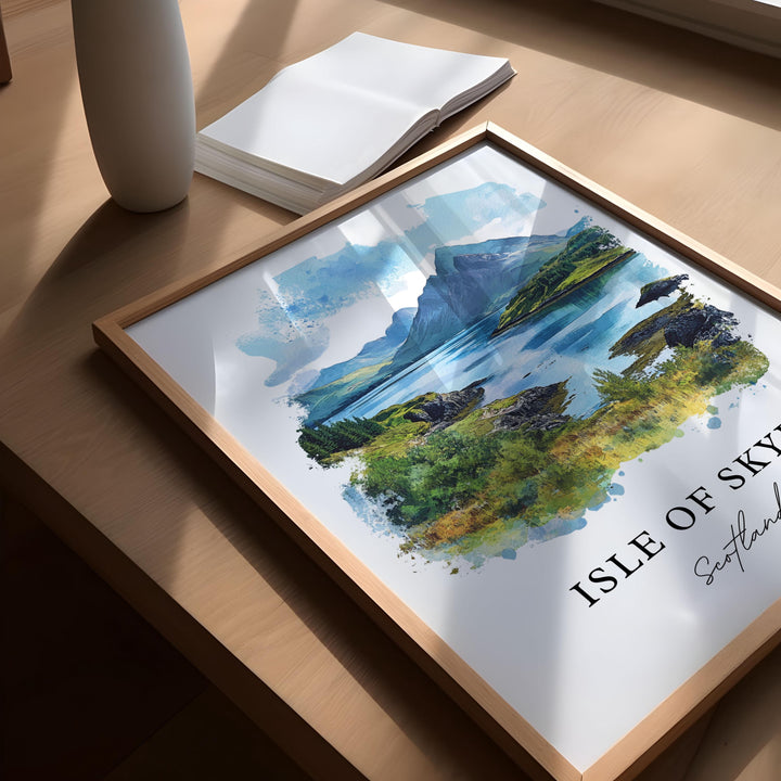 Isle of Skye Wall Art, Skye Scotland Print, Skye Watercolor Art, Isle of Skye Gift,