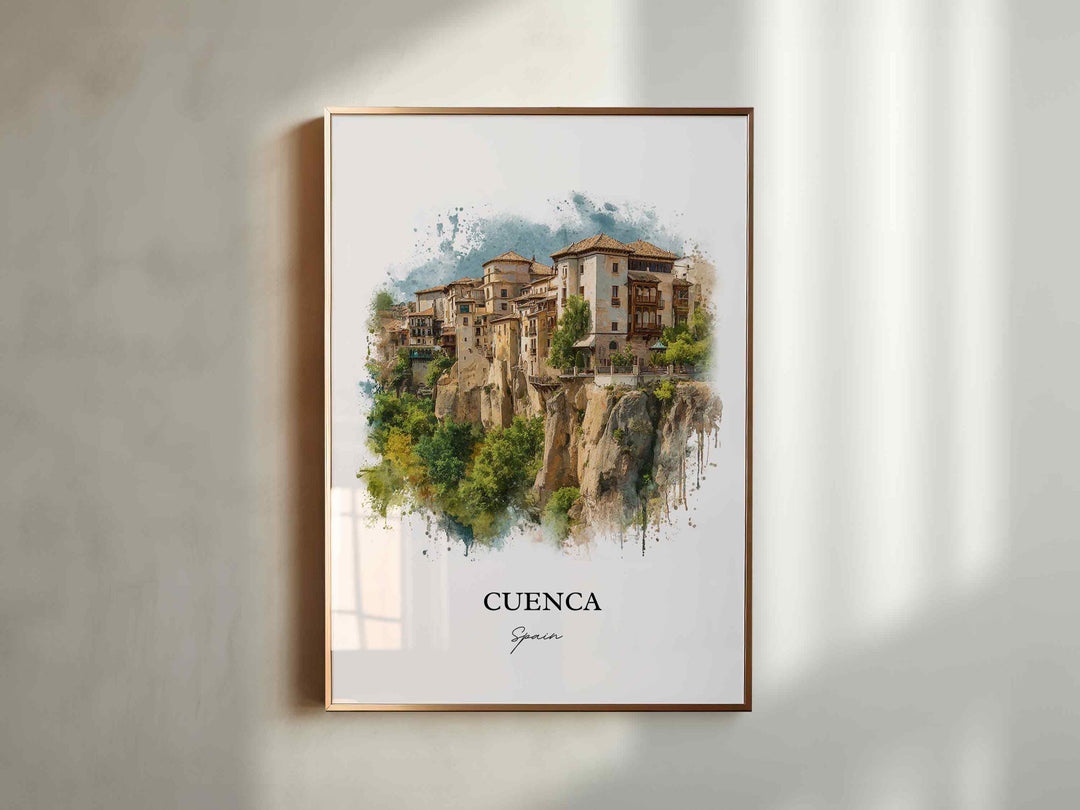 Cuenca, Spain – Watercolor Art Print