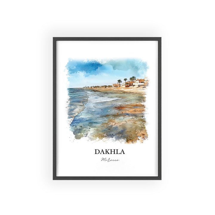 Dakhla, Morocco – Watercolor Art Print