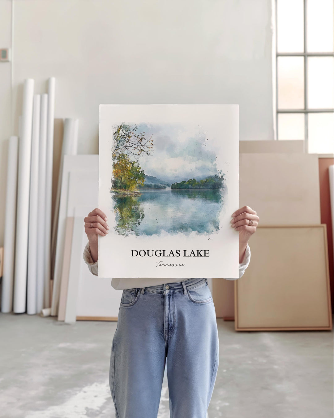 Douglas Lake Wall Art, Pigeon Forge Print, Great Smokies Artwork, Douglas Lake TN Gift, Travel Print, Travel Poster, Housewarming Gift