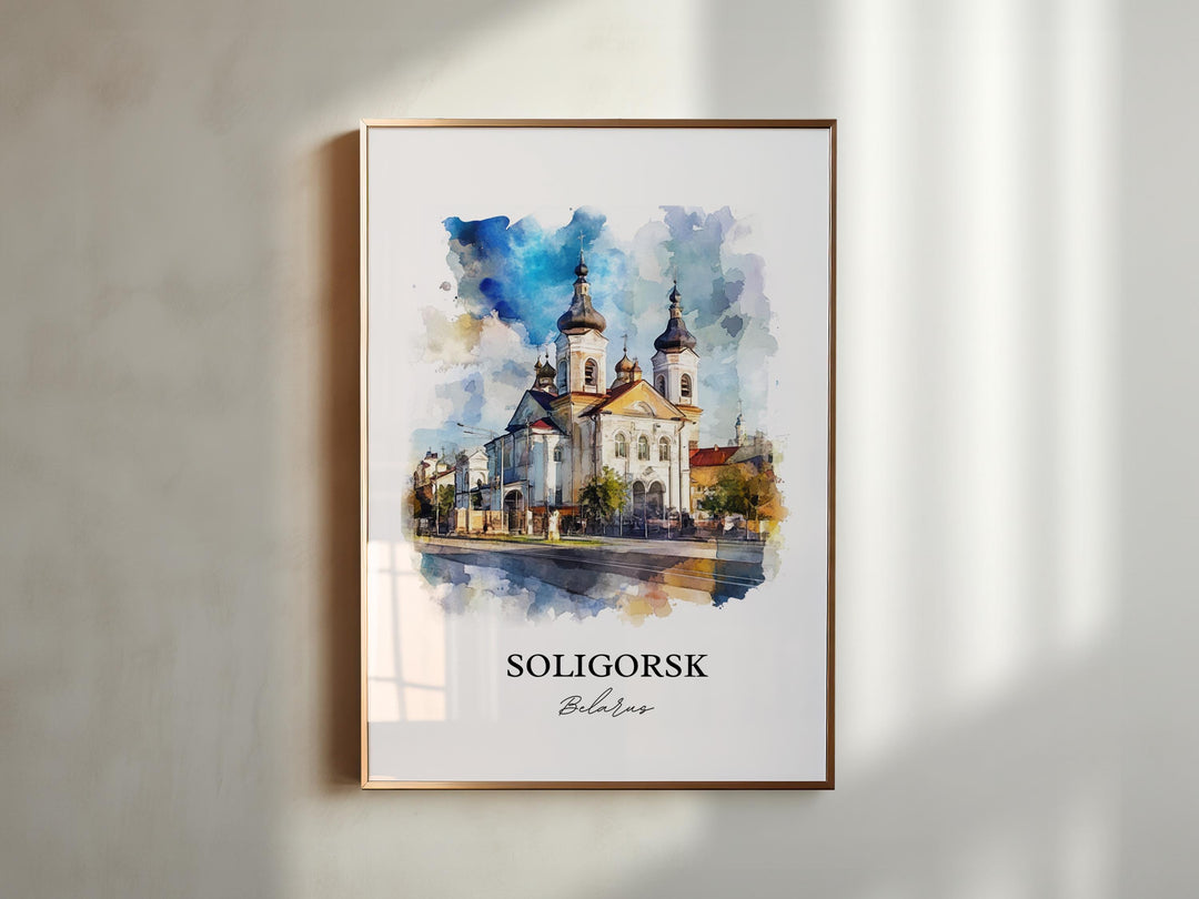 Soligorsk, Belarus – Watercolor Art Print