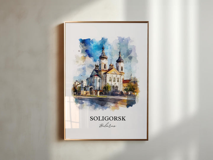 Soligorsk, Belarus – Watercolor Art Print