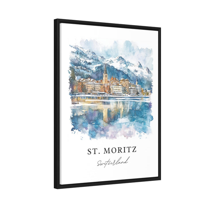 St. Moritz, Switzerland – Watercolor Art Print