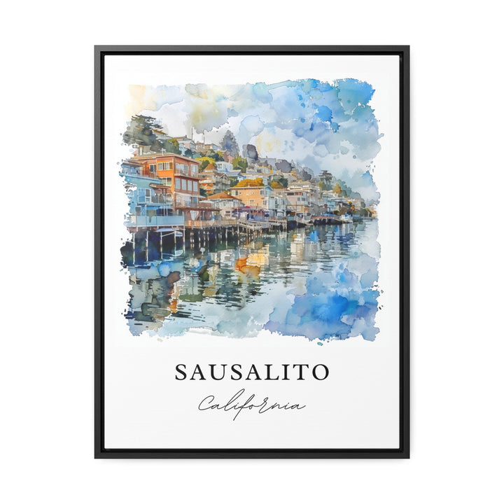 Sausalito CA Wall Art, Sausalito Print, Sausalito Watercolor, Sausalito California Gift,