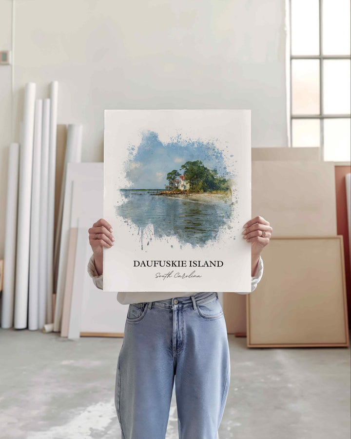 Daufuskie Island, SC – Watercolor Art Print