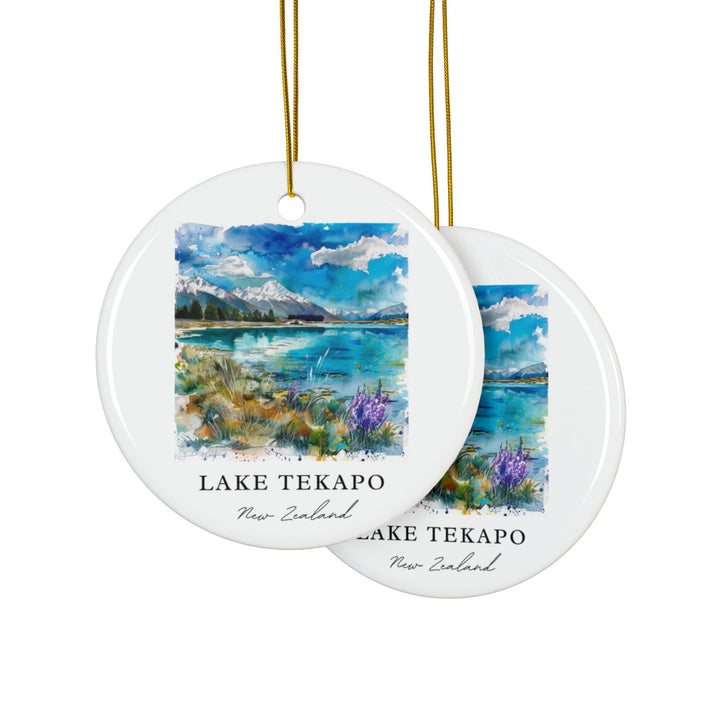 Lake Tekapo Ornament: Unique Lake Tekapo Souvenir, Lake Tekapo NZ Xmas Decor, and Authentic New Zealand Gift