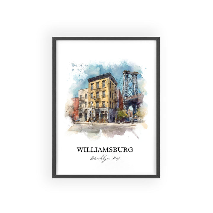 Williamsburg, New York – Watercolor Art Print