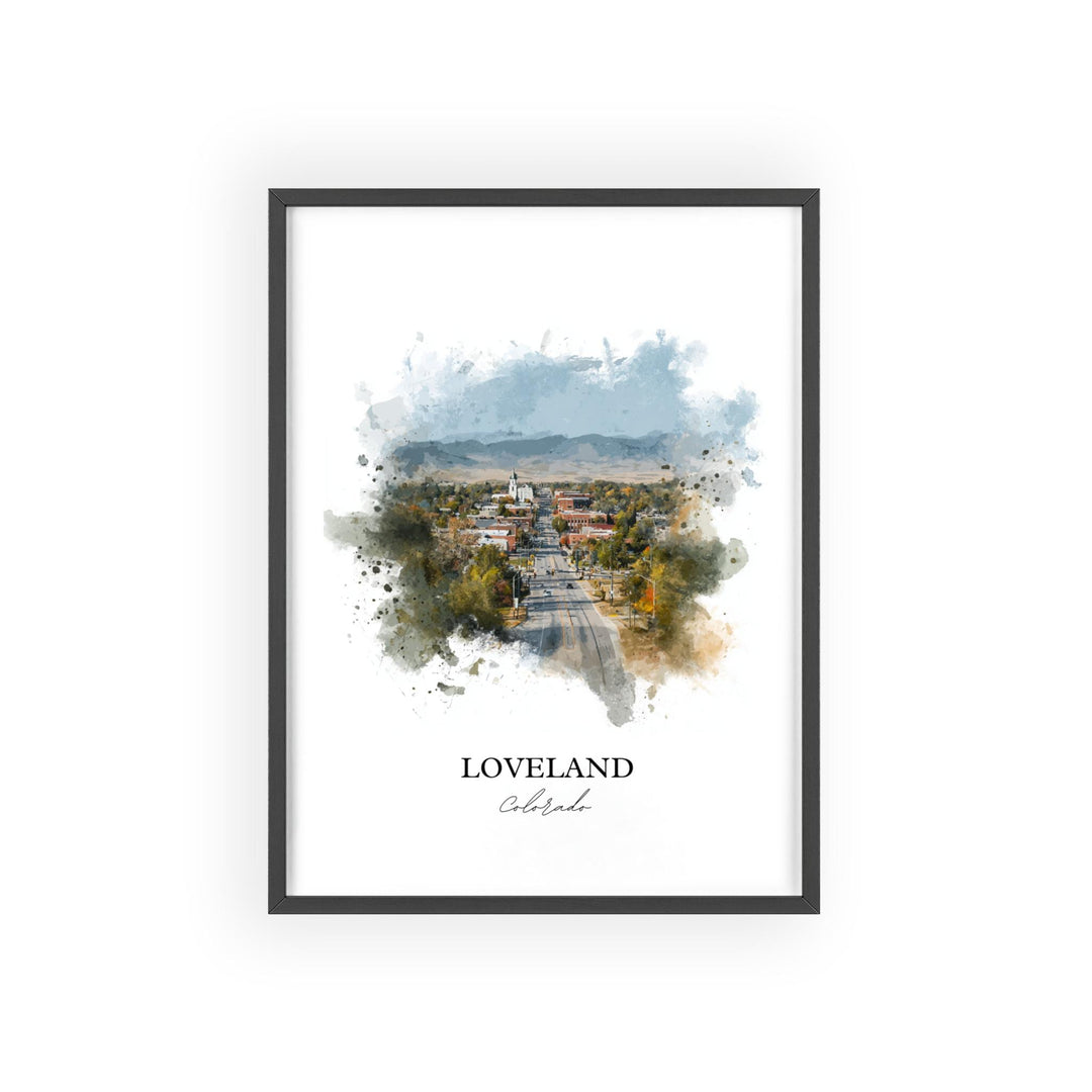 Loveland, Colorado – Watercolor Art Print