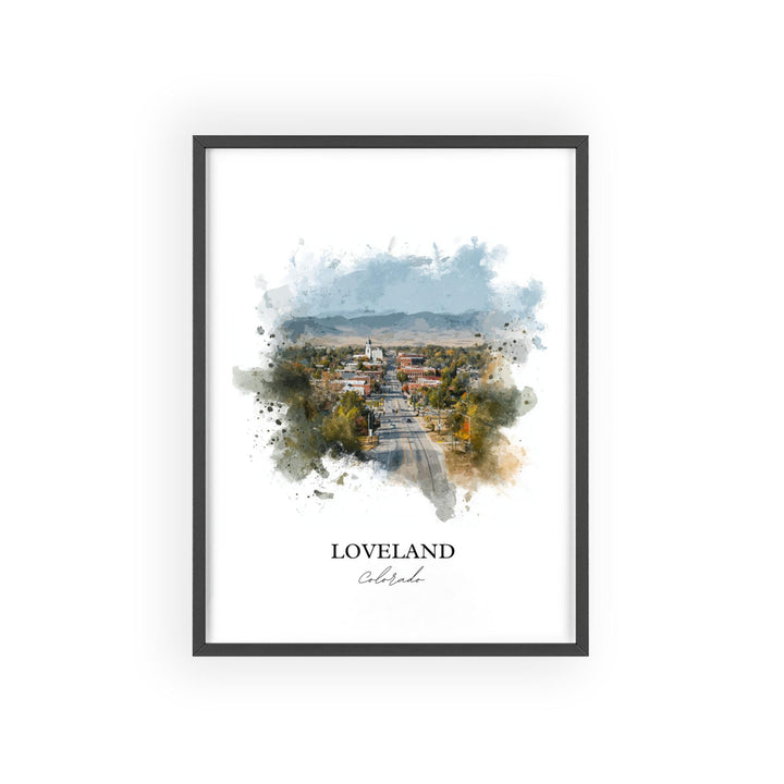 Loveland, Colorado – Watercolor Art Print