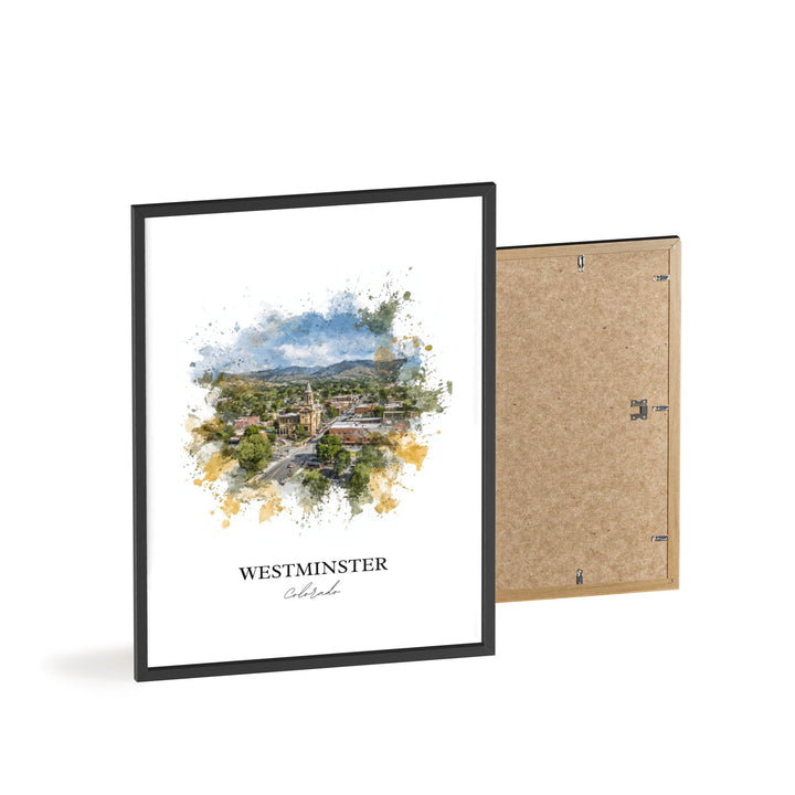 Westminster CO Wall Art, Colorado Print, Colorado Watercolor Art, Westminster CO Gift, Travel Print, Travel Poster, Housewarming Gift