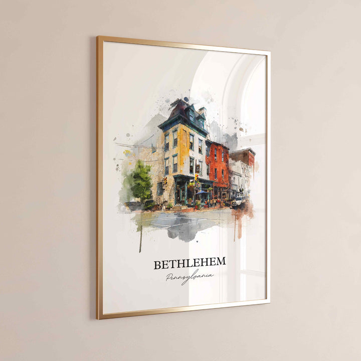 Bethlehem, Pennsylvania – Watercolor Art Print