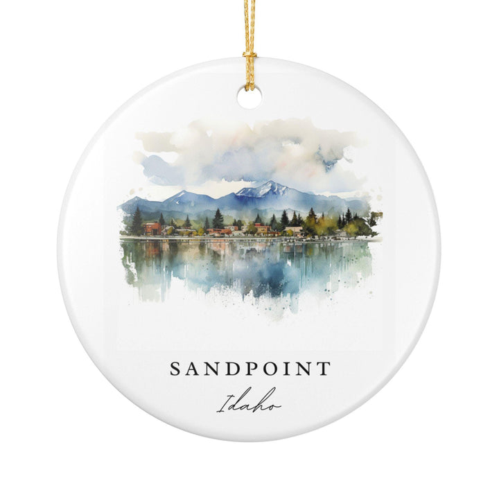 Sandpoint Idaho Ornament: Unique Sandpoint Souvenir, Sandpoint Idaho Xmas Decor, and Authentic Idaho Gift