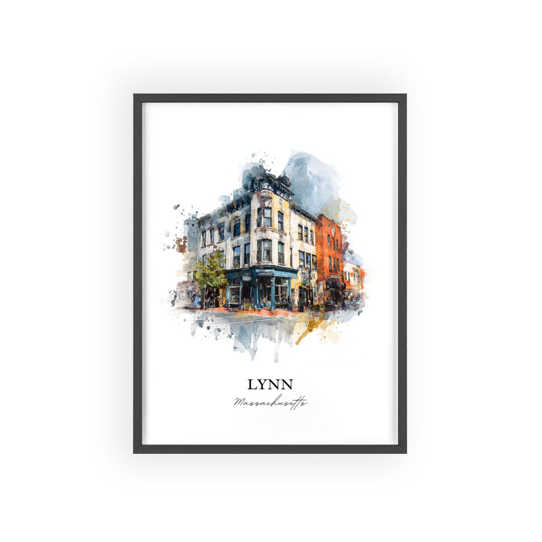 Lynn, Massachusetts, USA – Watercolor Art Print