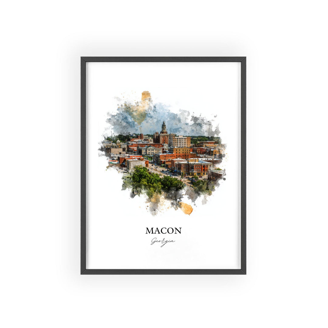 Macon, Georgia – Watercolor Art Print
