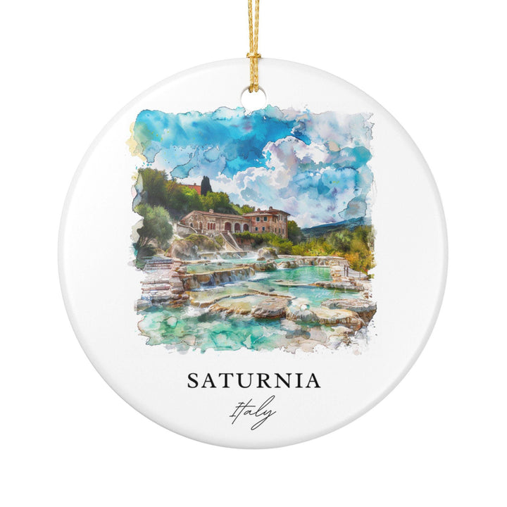 Saturnia Italy Ornament: Unique Saturnia Souvenir, Saturnia Xmas Decor, and Authentic Saturnia Italy Gift
