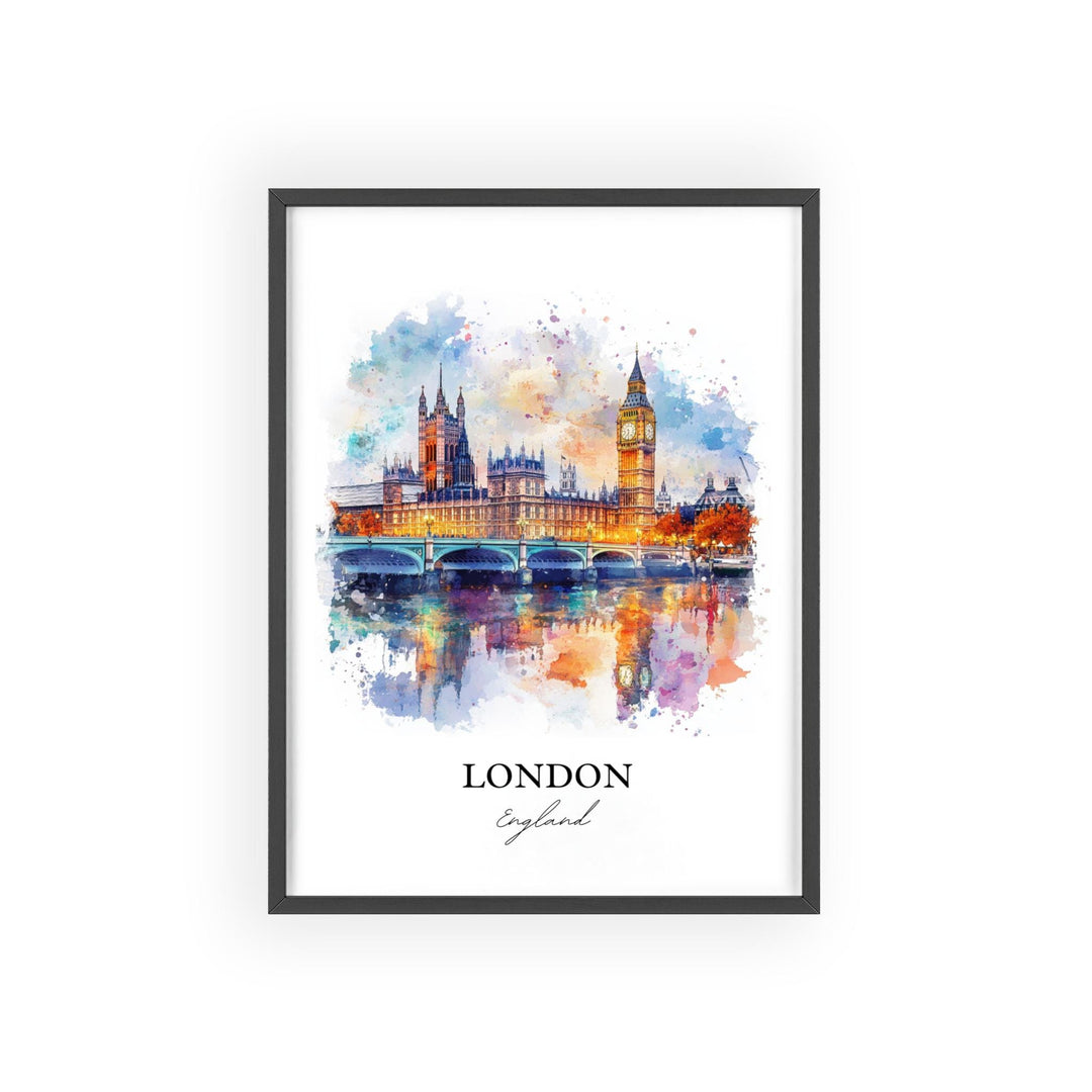 London England Wall Art, Big Ben Print, London Watercolor Art, London England Gift, Travel Print, Travel Poster, Housewarming Gift