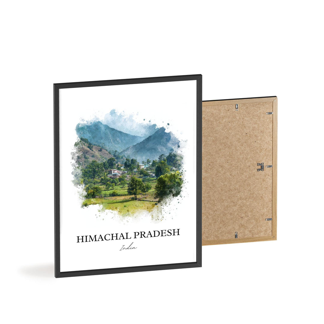 Himachal Pradesh Wall Art, India Print, India Watercolor Art, Himachal Pradesh Gift, India Travel Print, Travel Poster, Housewarming Gift