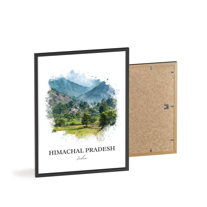 Himachal Pradesh Wall Art, India Print, India Watercolor Art, Himachal Pradesh Gift, India Travel Print, Travel Poster, Housewarming Gift