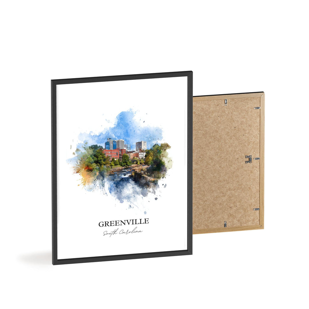 Greenville, South Carolina – Watercolor Art Print