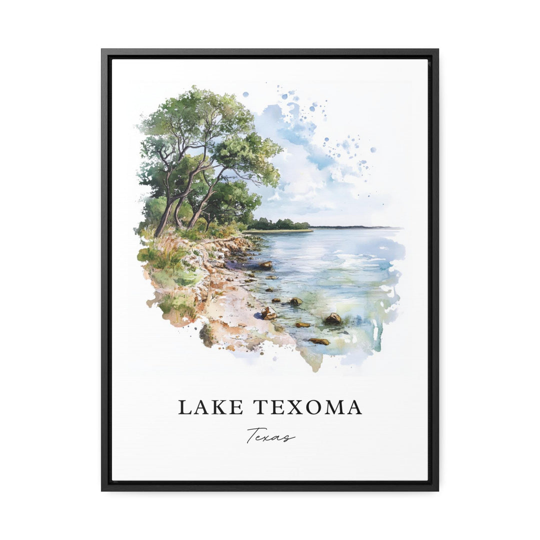 Lake Texoma Wall Art, Lake Texoma Print, Lake Texoma Watercolor Art, Denison Texas Gift,