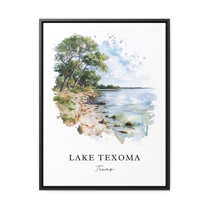 Lake Texoma Wall Art, Lake Texoma Print, Lake Texoma Watercolor Art, Denison Texas Gift,