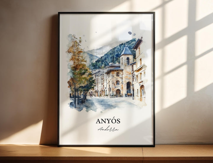 La Massana, Andorra – Watercolor Art Print